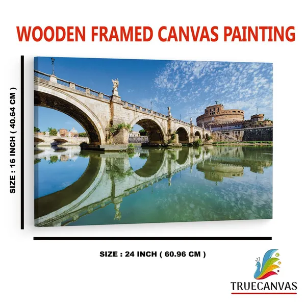 Multicolor_St._Angelo_Bridge,_Wooden_Framed_Canvas_Paintings_|_For_Home_Decor_|_Bedroom,_Living_Room,Wall_Decoration_|_Wall_Art_Painting,_Ct0487,_Size_16_X_24_In