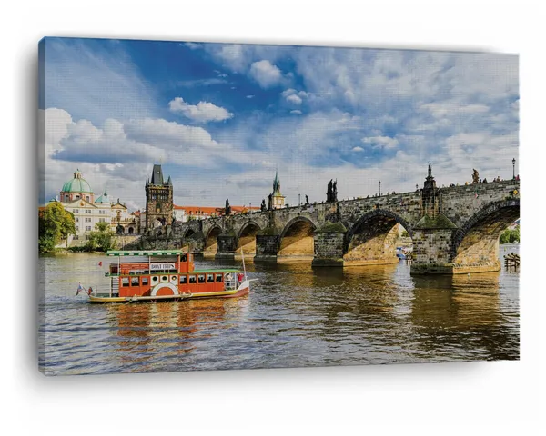 Multicolor_Charles_Bridge,_Wooden_Framed_Canvas_Paintings_|_For_Home_Decor_|_Bedroom,_Living_Room,Wall_Decoration_|_Wall_Art_Painting,_Ct0488,_Size_16_X_24_In