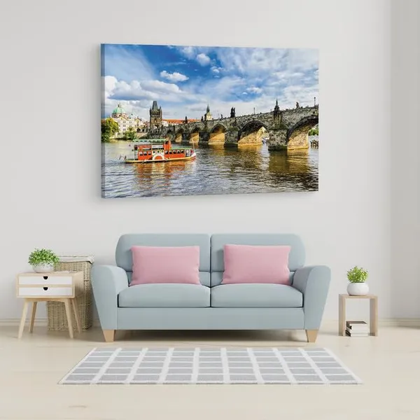 Multicolor_Charles_Bridge,_Wooden_Framed_Canvas_Paintings_|_For_Home_Decor_|_Bedroom,_Living_Room,Wall_Decoration_|_Wall_Art_Painting,_Ct0488,_Size_16_X_24_In