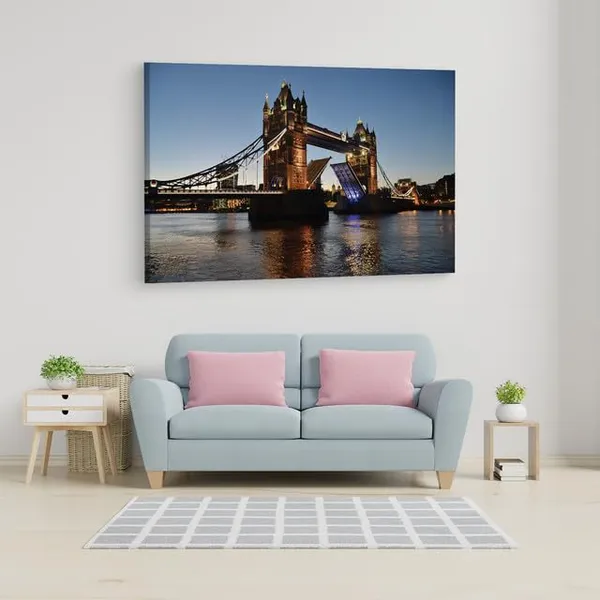 Multicolor_Tower_Bridge,_Wooden_Framed_Canvas_Paintings_|_For_Home_Decor_|_Bedroom,_Living_Room,Wall_Decoration_|_Wall_Art_Painting,_Ct0489,_Size_16_X_24_In