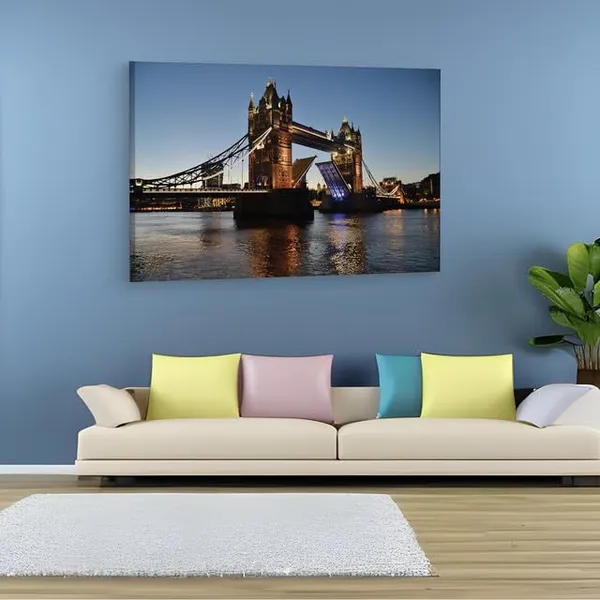 Multicolor_Tower_Bridge,_Wooden_Framed_Canvas_Paintings_|_For_Home_Decor_|_Bedroom,_Living_Room,Wall_Decoration_|_Wall_Art_Painting,_Ct0489,_Size_16_X_24_In