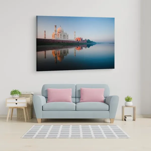 Multicolor_Taj_Mahal,_Wooden_Framed_Canvas_Paintings_|_For_Home_Decor_|_Bedroom,_Living_Room,Wall_Decoration_|_Wall_Art_Painting,_Ct0490,_Size_16_X_24_In