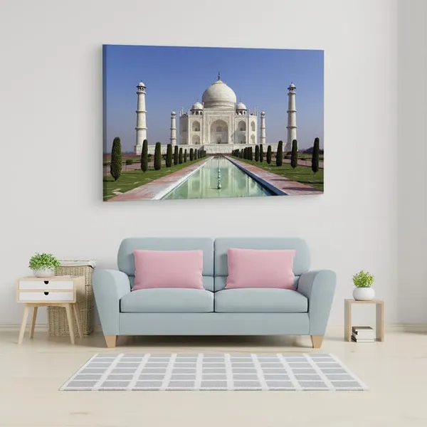 Multicolor_Taj_Mahal,_Wooden_Framed_Canvas_Paintings_|_For_Home_Decor_|_Bedroom,_Living_Room,Wall_Decoration_|_Wall_Art_Painting,_Ct0491,_Size_16_X_24_In
