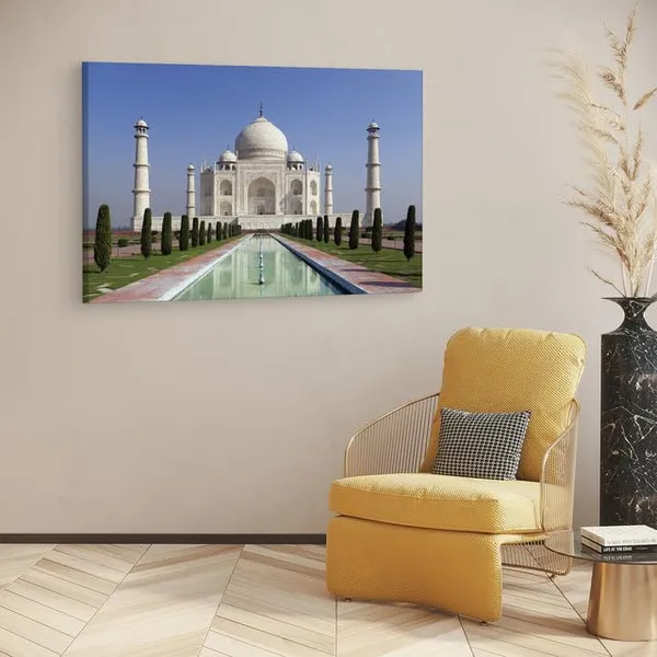 Multicolor_Taj_Mahal,_Wooden_Framed_Canvas_Paintings_|_For_Home_Decor_|_Bedroom,_Living_Room,Wall_Decoration_|_Wall_Art_Painting,_Ct0491,_Size_16_X_24_In