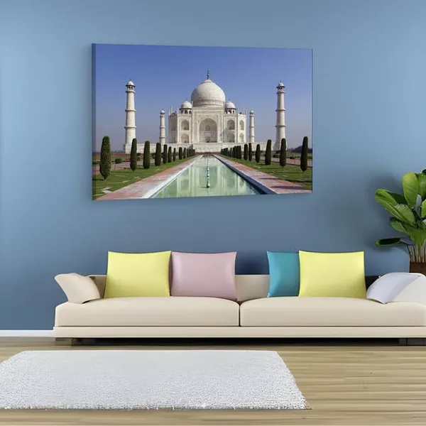 Multicolor_Taj_Mahal,_Wooden_Framed_Canvas_Paintings_|_For_Home_Decor_|_Bedroom,_Living_Room,Wall_Decoration_|_Wall_Art_Painting,_Ct0491,_Size_16_X_24_In
