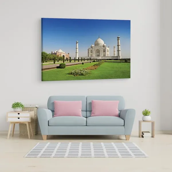 Multicolor_Taj_Mahal,_Wooden_Framed_Canvas_Paintings_|_For_Home_Decor_|_Bedroom,_Living_Room,Wall_Decoration_|_Wall_Art_Painting,_Ct0492,_Size_16_X_24_In