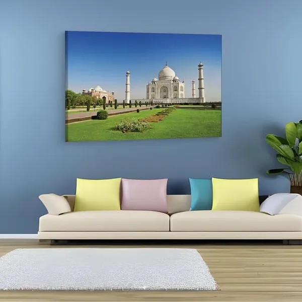 Multicolor_Taj_Mahal,_Wooden_Framed_Canvas_Paintings_|_For_Home_Decor_|_Bedroom,_Living_Room,Wall_Decoration_|_Wall_Art_Painting,_Ct0492,_Size_16_X_24_In