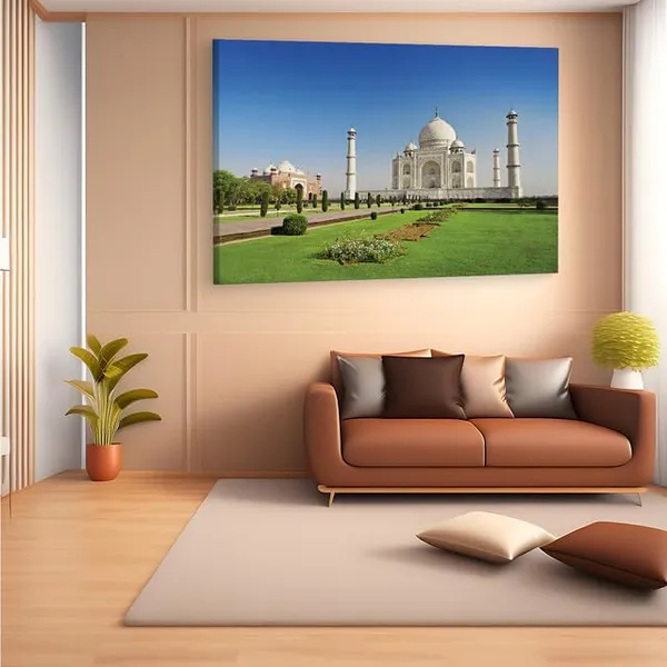 Multicolor_Taj_Mahal,_Wooden_Framed_Canvas_Paintings_|_For_Home_Decor_|_Bedroom,_Living_Room,Wall_Decoration_|_Wall_Art_Painting,_Ct0492,_Size_16_X_24_In