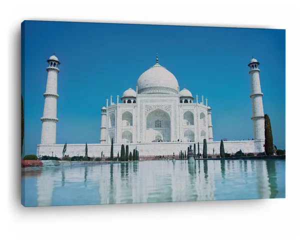 Multicolor_Taj_Mahal,_Wooden_Framed_Canvas_Paintings_|_For_Home_Decor_|_Bedroom,_Living_Room,Wall_Decoration_|_Wall_Art_Painting,_Ct0493,_Size_16_X_24_In