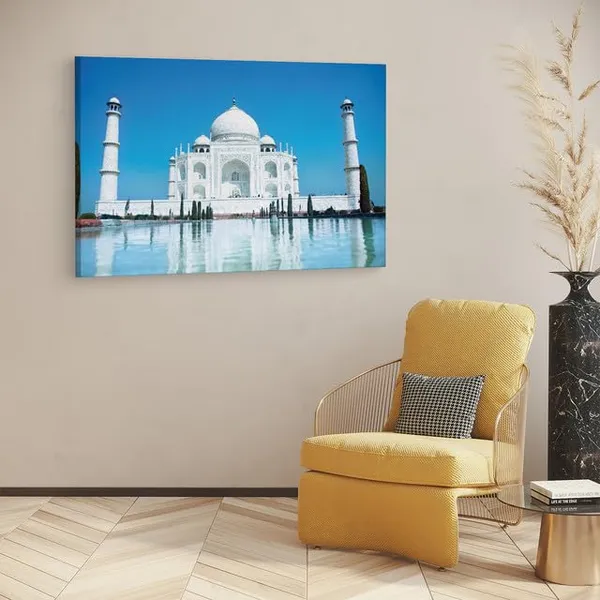 Multicolor_Taj_Mahal,_Wooden_Framed_Canvas_Paintings_|_For_Home_Decor_|_Bedroom,_Living_Room,Wall_Decoration_|_Wall_Art_Painting,_Ct0493,_Size_16_X_24_In