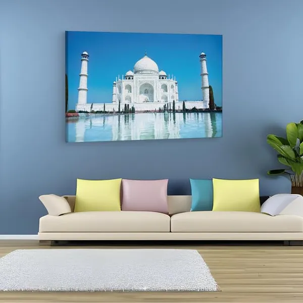 Multicolor_Taj_Mahal,_Wooden_Framed_Canvas_Paintings_|_For_Home_Decor_|_Bedroom,_Living_Room,Wall_Decoration_|_Wall_Art_Painting,_Ct0493,_Size_16_X_24_In