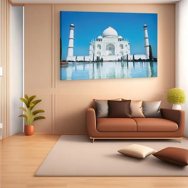 Multicolor_Taj_Mahal,_Wooden_Framed_Canvas_Paintings_|_For_Home_Decor_|_Bedroom,_Living_Room,Wall_Decoration_|_Wall_Art_Painting,_Ct0493,_Size_16_X_24_In