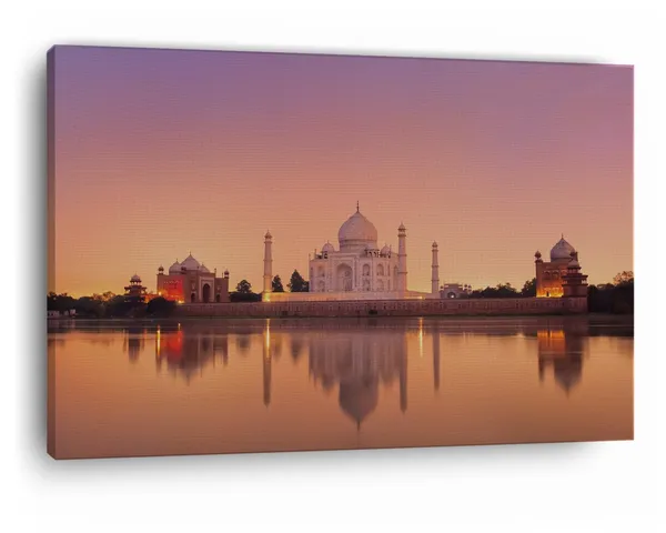 Multicolor_Taj_Mahal,_Wooden_Framed_Canvas_Paintings_|_For_Home_Decor_|_Bedroom,_Living_Room,Wall_Decoration_|_Wall_Art_Painting,_Ct0496,_Size_16_X_24_In