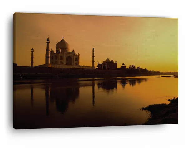Multicolor_Taj_Mahal,_Wooden_Framed_Canvas_Paintings_|_For_Home_Decor_|_Bedroom,_Living_Room,Wall_Decoration_|_Wall_Art_Painting,_Ct0497,_Size_16_X_24_In