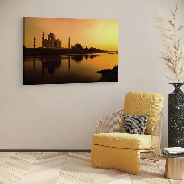 Multicolor_Taj_Mahal,_Wooden_Framed_Canvas_Paintings_|_For_Home_Decor_|_Bedroom,_Living_Room,Wall_Decoration_|_Wall_Art_Painting,_Ct0497,_Size_16_X_24_In