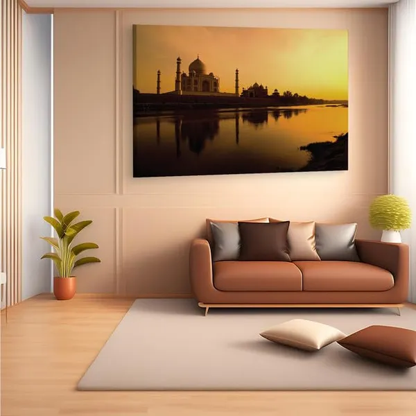 Multicolor_Taj_Mahal,_Wooden_Framed_Canvas_Paintings_|_For_Home_Decor_|_Bedroom,_Living_Room,Wall_Decoration_|_Wall_Art_Painting,_Ct0497,_Size_16_X_24_In