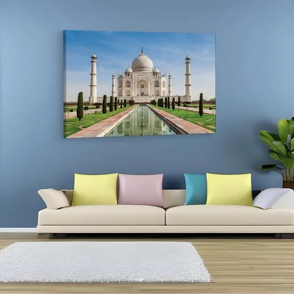Multicolor_Taj_Mahal,_Wooden_Framed_Canvas_Paintings_|_For_Home_Decor_|_Bedroom,_Living_Room,Wall_Decoration_|_Wall_Art_Painting,_Ct0498,_Size_16_X_24_In