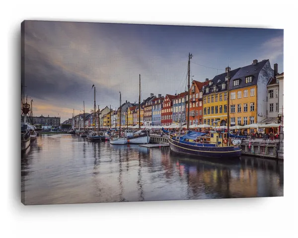 Multicolor_Copenhagen_Itinerary,_Wooden_Framed_Canvas_Paintings_|_For_Home_Decor_|_Bedroom,_Living_Room,Wall_Decoration_|_Wall_Art_Painting,_Ct0505,_Size_16_X_24_In