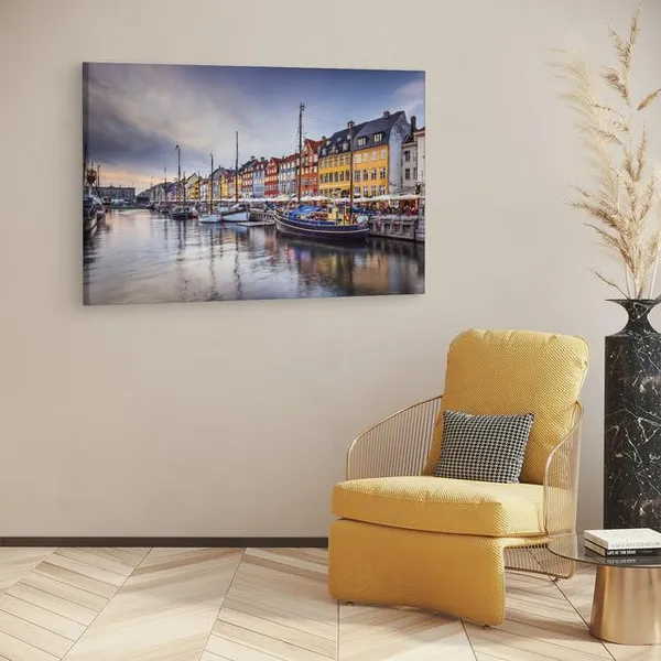 Multicolor_Copenhagen_Itinerary,_Wooden_Framed_Canvas_Paintings_|_For_Home_Decor_|_Bedroom,_Living_Room,Wall_Decoration_|_Wall_Art_Painting,_Ct0505,_Size_16_X_24_In