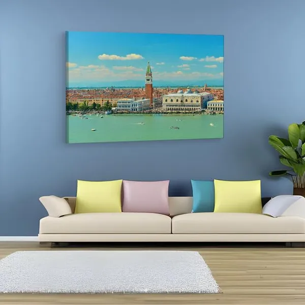 Multicolor_St._Mark'S_Square,_Wooden_Framed_Canvas_Paintings_|_For_Home_Decor_|_Bedroom,_Living_Room,Wall_Decoration_|_Wall_Art_Painting,_Ct0507,_Size_16_X_24_In