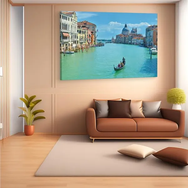 Multicolor_Grand_Canal,_Wooden_Framed_Canvas_Paintings_|_For_Home_Decor_|_Bedroom,_Living_Room,Wall_Decoration_|_Wall_Art_Painting,_Ct0508,_Size_16_X_24_In