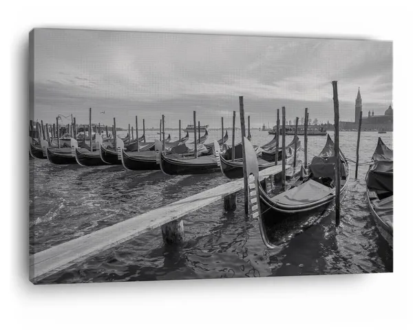 Multicolor_Venitian_Gondolas,_Wooden_Framed_Canvas_Paintings_|_For_Home_Decor_|_Bedroom,_Living_Room,Wall_Decoration_|_Wall_Art_Painting,_Ct0509,_Size_16_X_24_In