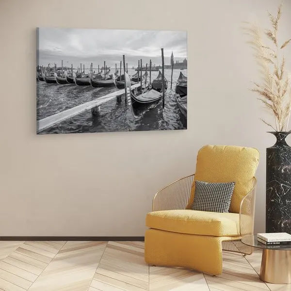 Multicolor_Venitian_Gondolas,_Wooden_Framed_Canvas_Paintings_|_For_Home_Decor_|_Bedroom,_Living_Room,Wall_Decoration_|_Wall_Art_Painting,_Ct0509,_Size_16_X_24_In