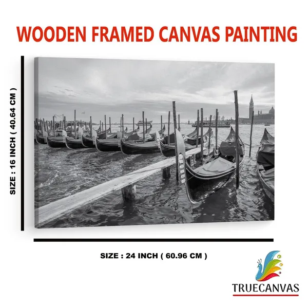 Multicolor_Venitian_Gondolas,_Wooden_Framed_Canvas_Paintings_|_For_Home_Decor_|_Bedroom,_Living_Room,Wall_Decoration_|_Wall_Art_Painting,_Ct0509,_Size_16_X_24_In