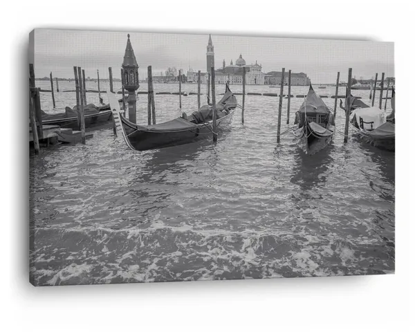 Multicolor_Venitian_Gondolas,_Wooden_Framed_Canvas_Paintings_|_For_Home_Decor_|_Bedroom,_Living_Room,Wall_Decoration_|_Wall_Art_Painting,_Ct0510,_Size_16_X_24_In