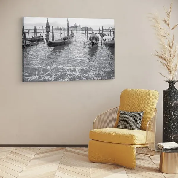 Multicolor_Venitian_Gondolas,_Wooden_Framed_Canvas_Paintings_|_For_Home_Decor_|_Bedroom,_Living_Room,Wall_Decoration_|_Wall_Art_Painting,_Ct0510,_Size_16_X_24_In