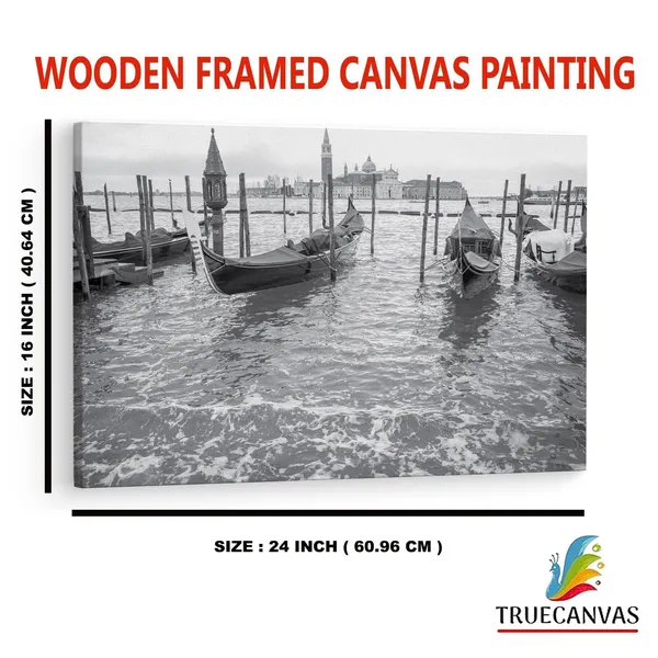Multicolor_Venitian_Gondolas,_Wooden_Framed_Canvas_Paintings_|_For_Home_Decor_|_Bedroom,_Living_Room,Wall_Decoration_|_Wall_Art_Painting,_Ct0510,_Size_16_X_24_In