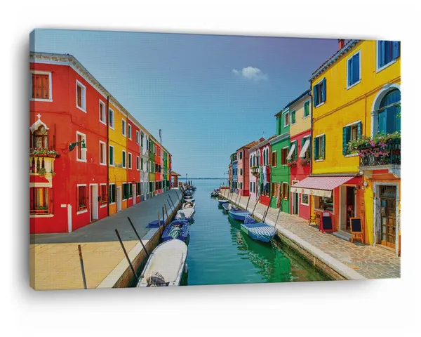 Multicolor_Burano,_Wooden_Framed_Canvas_Paintings_|_For_Home_Decor_|_Bedroom,_Living_Room,Wall_Decoration_|_Wall_Art_Painting,_Ct0511,_Size_16_X_24_In