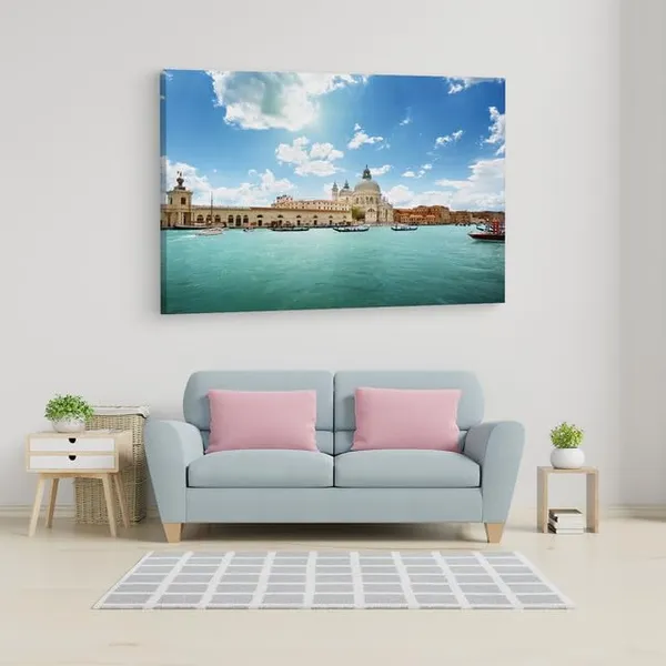 Multicolor_Basilica_Di_Santa_Maria_Della_Salute,_Wooden_Framed_Canvas_Paintings_|_For_Home_Decor_|_Bedroom,_Living_Room,Wall_Decoration_|_Wall_Art_Painting,_Ct0512,_Size_16_X_24_In