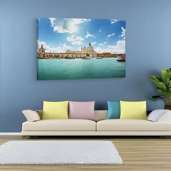 Multicolor_Basilica_Di_Santa_Maria_Della_Salute,_Wooden_Framed_Canvas_Paintings_|_For_Home_Decor_|_Bedroom,_Living_Room,Wall_Decoration_|_Wall_Art_Painting,_Ct0512,_Size_16_X_24_In