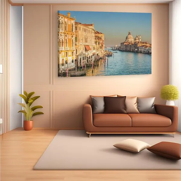 Multicolor_Grand_Canal,_Wooden_Framed_Canvas_Paintings_|_For_Home_Decor_|_Bedroom,_Living_Room,Wall_Decoration_|_Wall_Art_Painting,_Ct0515,_Size_16_X_24_In