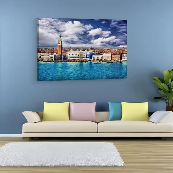 Multicolor_St._Mark'S_Square,_Wooden_Framed_Canvas_Paintings_|_For_Home_Decor_|_Bedroom,_Living_Room,Wall_Decoration_|_Wall_Art_Painting,_Ct0516,_Size_16_X_24_In