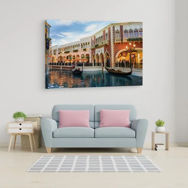 Multicolor_The_Venetian_Las_Vegas,_Wooden_Framed_Canvas_Paintings_|_For_Home_Decor_|_Bedroom,_Living_Room,Wall_Decoration_|_Wall_Art_Painting,_Ct0517,_Size_16_X_24_In
