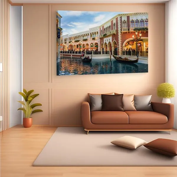 Multicolor_The_Venetian_Las_Vegas,_Wooden_Framed_Canvas_Paintings_|_For_Home_Decor_|_Bedroom,_Living_Room,Wall_Decoration_|_Wall_Art_Painting,_Ct0517,_Size_16_X_24_In