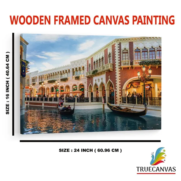Multicolor_The_Venetian_Las_Vegas,_Wooden_Framed_Canvas_Paintings_|_For_Home_Decor_|_Bedroom,_Living_Room,Wall_Decoration_|_Wall_Art_Painting,_Ct0517,_Size_16_X_24_In