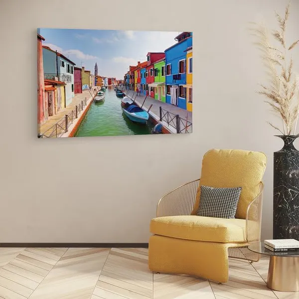 Multicolor_Burano,_Wooden_Framed_Canvas_Paintings_|_For_Home_Decor_|_Bedroom,_Living_Room,Wall_Decoration_|_Wall_Art_Painting,_Ct0519,_Size_16_X_24_In