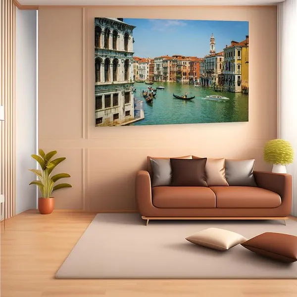 Multicolor_Grand_Canal,_Wooden_Framed_Canvas_Paintings_|_For_Home_Decor_|_Bedroom,_Living_Room,Wall_Decoration_|_Wall_Art_Painting,_Ct0521,_Size_16_X_24_In
