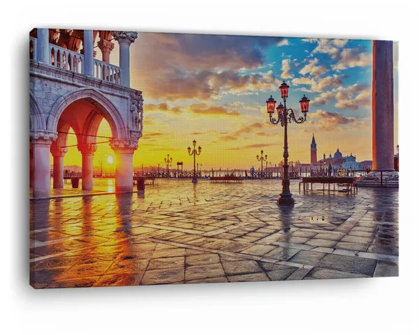 Multicolor_St._Mark'S_Square,_Wooden_Framed_Canvas_Paintings_|_For_Home_Decor_|_Bedroom,_Living_Room,Wall_Decoration_|_Wall_Art_Painting,_Ct0522,_Size_16_X_24_In