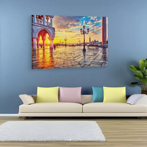 Multicolor_St._Mark'S_Square,_Wooden_Framed_Canvas_Paintings_|_For_Home_Decor_|_Bedroom,_Living_Room,Wall_Decoration_|_Wall_Art_Painting,_Ct0522,_Size_16_X_24_In