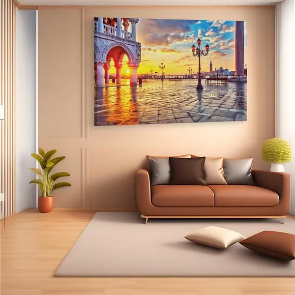 Multicolor_St._Mark'S_Square,_Wooden_Framed_Canvas_Paintings_|_For_Home_Decor_|_Bedroom,_Living_Room,Wall_Decoration_|_Wall_Art_Painting,_Ct0522,_Size_16_X_24_In
