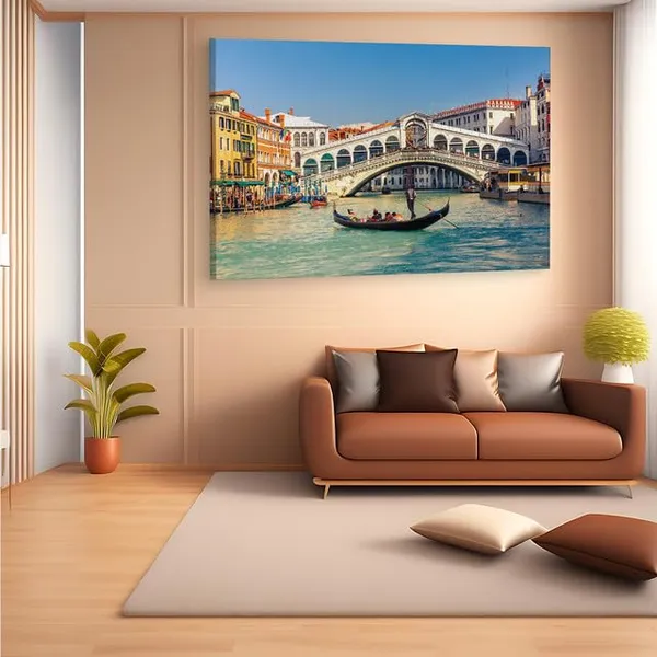 Multicolor_Rialto_Bridge,_Wooden_Framed_Canvas_Paintings_|_For_Home_Decor_|_Bedroom,_Living_Room,Wall_Decoration_|_Wall_Art_Painting,_Ct0523,_Size_16_X_24_In