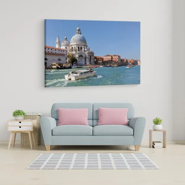 Multicolor_Basilica_Di_Santa_Maria_Della_Salute,_Wooden_Framed_Canvas_Paintings_|_For_Home_Decor_|_Bedroom,_Living_Room,Wall_Decoration_|_Wall_Art_Painting,_Ct0525,_Size_16_X_24_In