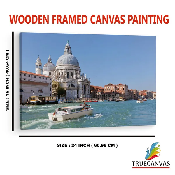 Multicolor_Basilica_Di_Santa_Maria_Della_Salute,_Wooden_Framed_Canvas_Paintings_|_For_Home_Decor_|_Bedroom,_Living_Room,Wall_Decoration_|_Wall_Art_Painting,_Ct0525,_Size_16_X_24_In