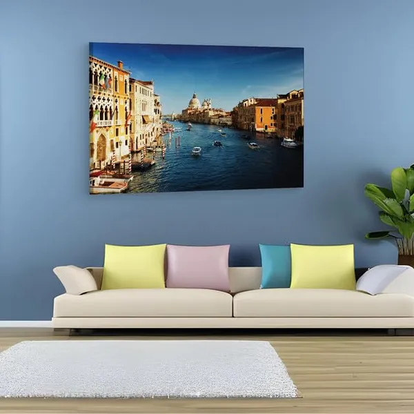 Multicolor_Grand_Canal,_Wooden_Framed_Canvas_Paintings_|_For_Home_Decor_|_Bedroom,_Living_Room,Wall_Decoration_|_Wall_Art_Painting,_Ct0529,_Size_16_X_24_In