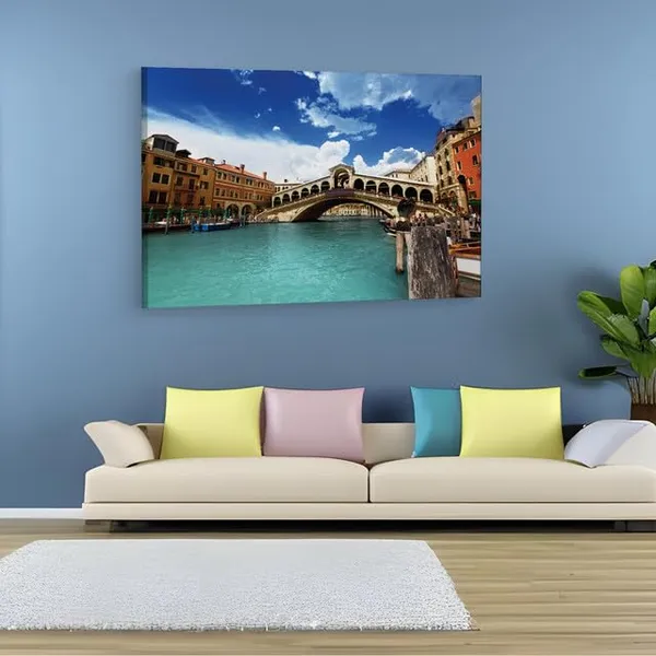 Multicolor_Rialto_Bridge,_Wooden_Framed_Canvas_Paintings_|_For_Home_Decor_|_Bedroom,_Living_Room,Wall_Decoration_|_Wall_Art_Painting,_Ct0531,_Size_16_X_24_In
