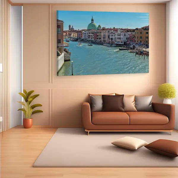 Multicolor_Grand_Canal,_Wooden_Framed_Canvas_Paintings_|_For_Home_Decor_|_Bedroom,_Living_Room,Wall_Decoration_|_Wall_Art_Painting,_Ct0533,_Size_16_X_24_In